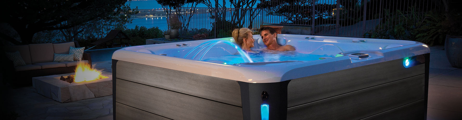lights in a hot springs spas hot tub