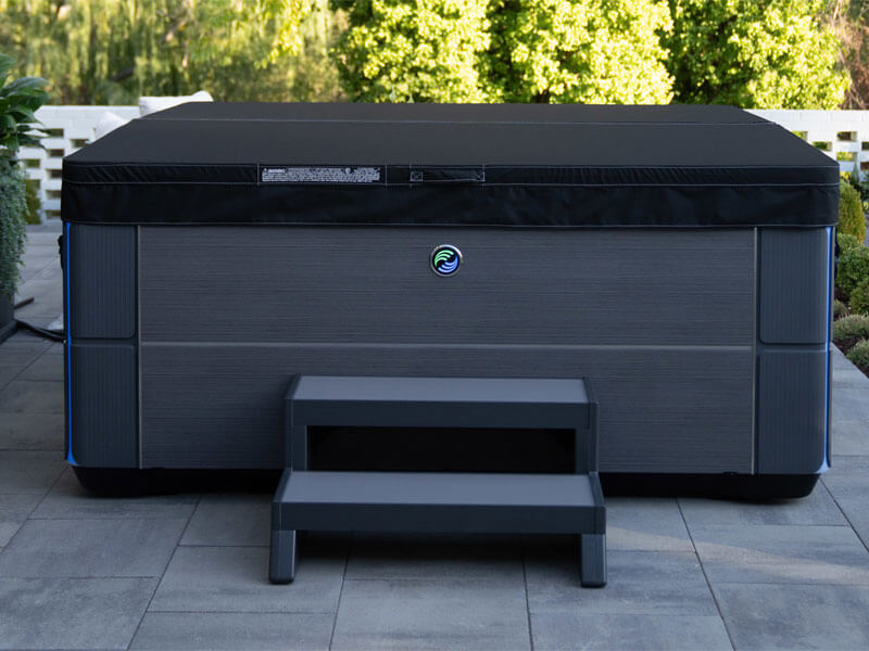 cover on a hot springs hot tub